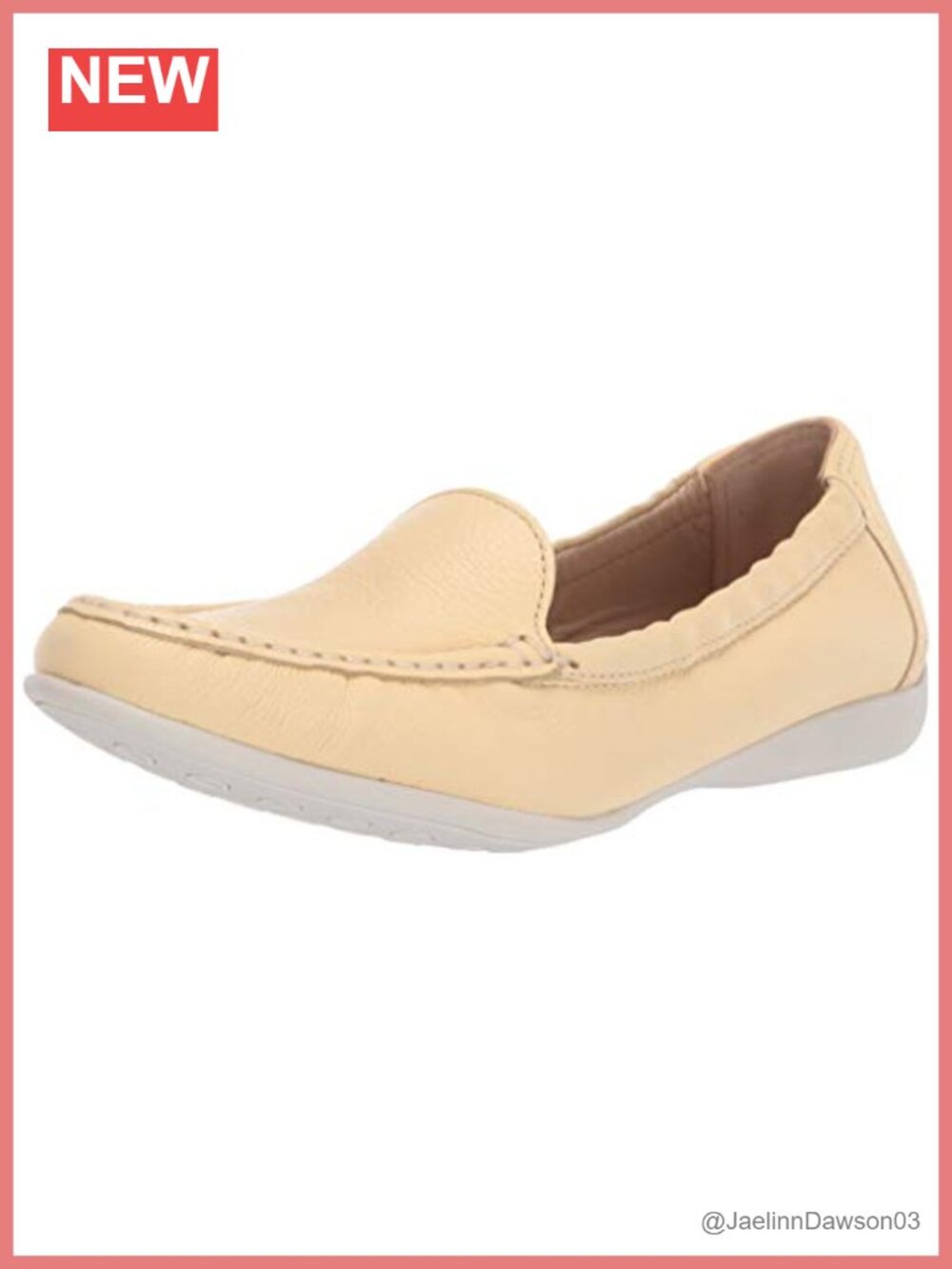 Genuine Leather Venetian Scrunch Back Loafers Women's with Gel Heel Insert Flats
